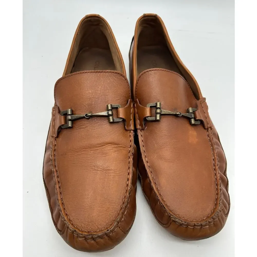 Cole Haan Wyatt Bit Driver Brown Leather Driving Loafers SIZE 13 Academia Preppy